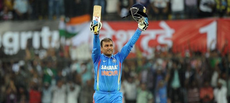 Virender Sehwag's 219 remains the highest ODI score by a captain (Photo: AFP)